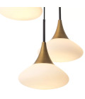 Duco Chandelier Brass/Glass 47cm