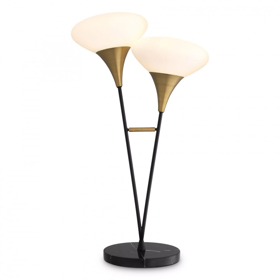 Duco Table Lamp Brass/Glass/Marble 87cm