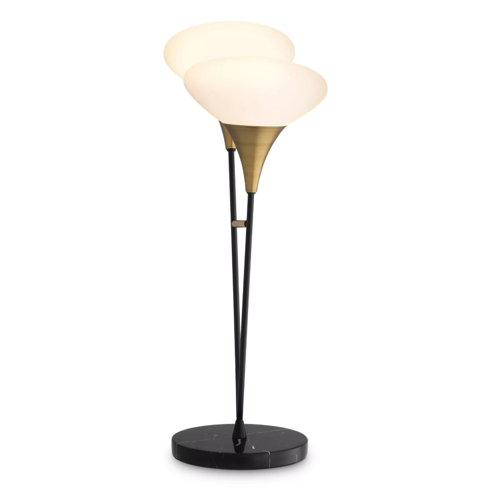 Duco Table Lamp Brass/Glass/Marble 87cm