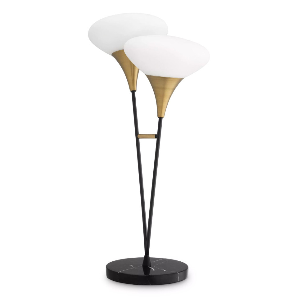 Duco Table Lamp Brass/Glass/Marble 87cm