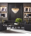 East Single Chandelier Brass/Glass 81cm