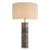 Ella Table Lamp Black Nickel/Bouclé Shade 76cm