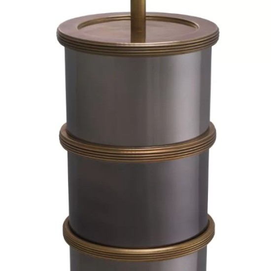 Ella Table Lamp Black Nickel/Bouclé Shade 76cm