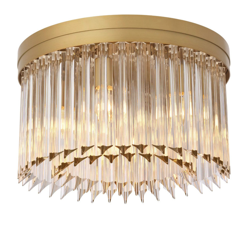 Evina plafond Mässing/Glas 45cm