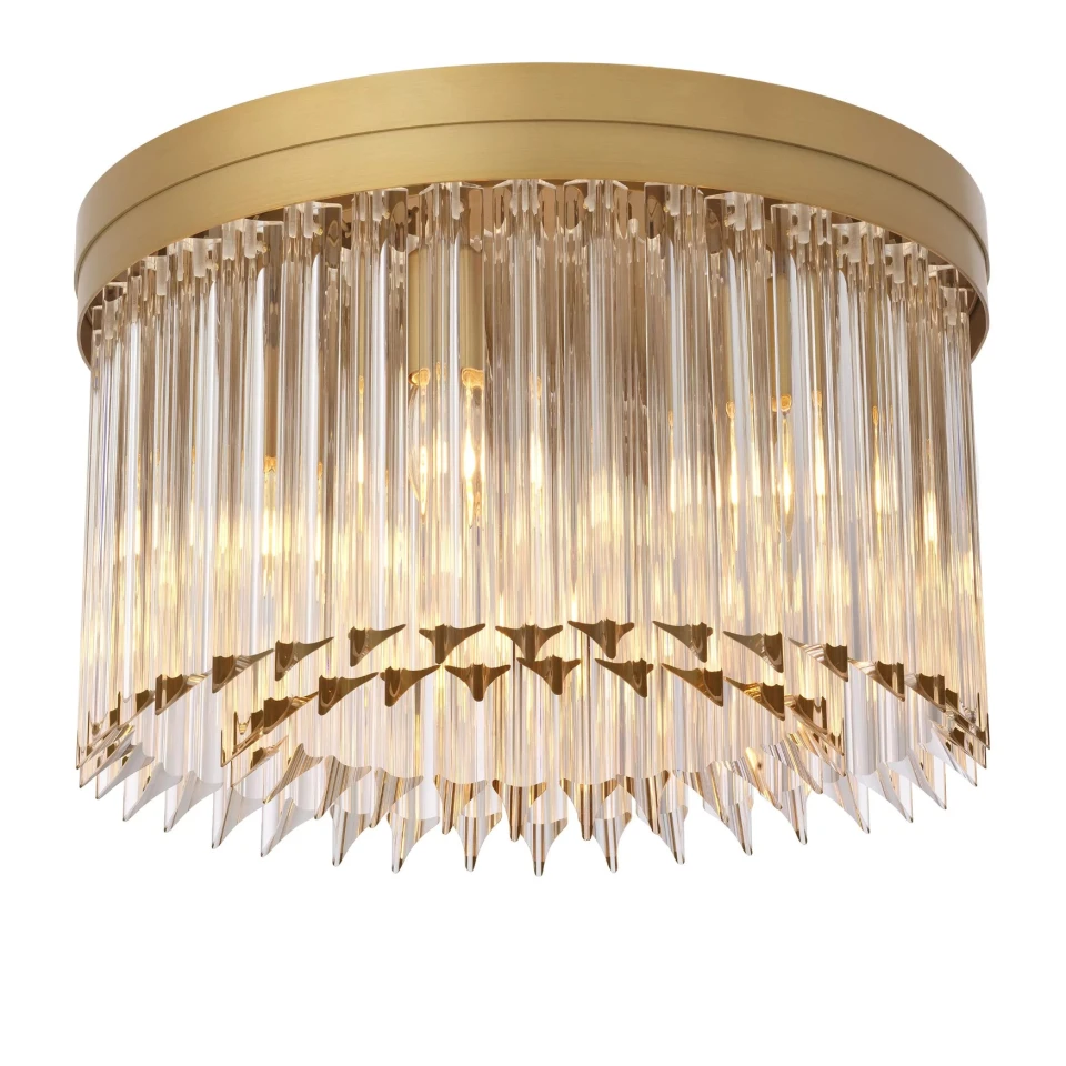 Evina plafond Mässing/Glas 45cm