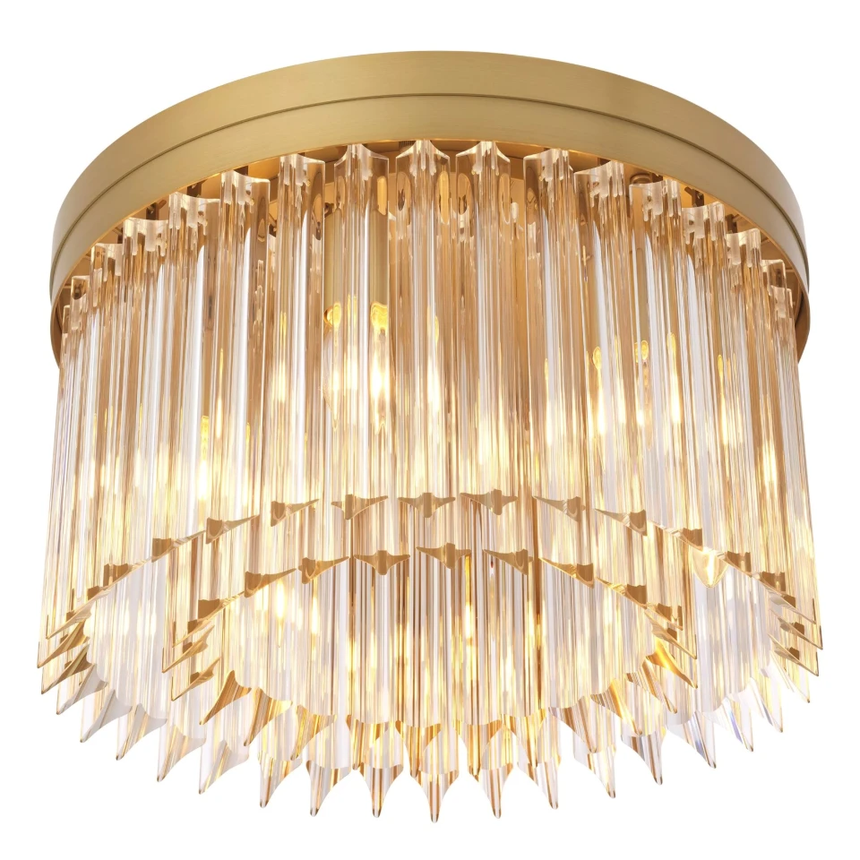 Evina plafond Mässing/Glas 45cm