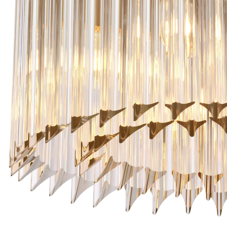 Evina plafond Mässing/Glas 45cm