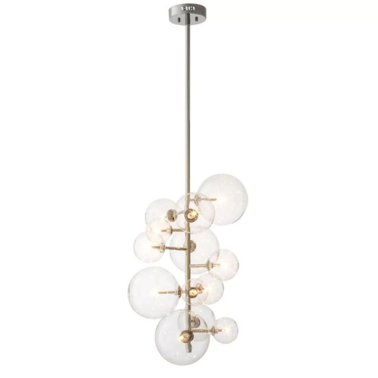 Ezra Chandelier Nickel/Glass 26cm