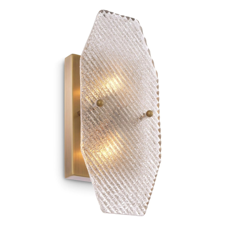 Fernando Wall Lamp Brass/Glass 34.5cm