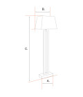 Figaro Golvlampa Mässing/Glas 195 cm