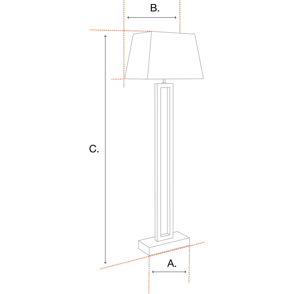 Figaro Golvlampa Mässing/Glas 195 cm