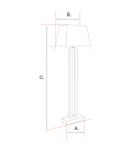 Gagnon Golvlampa Mässing/Glas/Marmor 188 cm