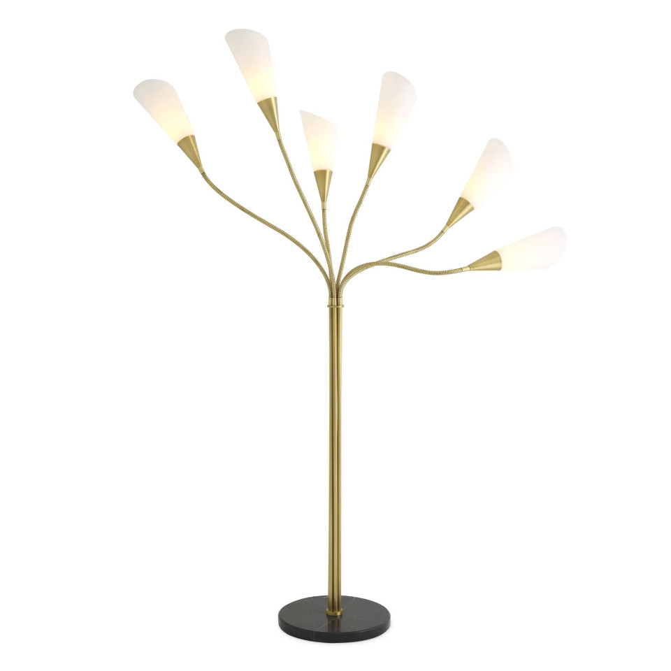 Gagnon Golvlampa Mässing/Glas/Marmor 188 cm