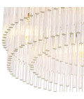 Hector Flush Ceiling Light Brass/Glass 45cm