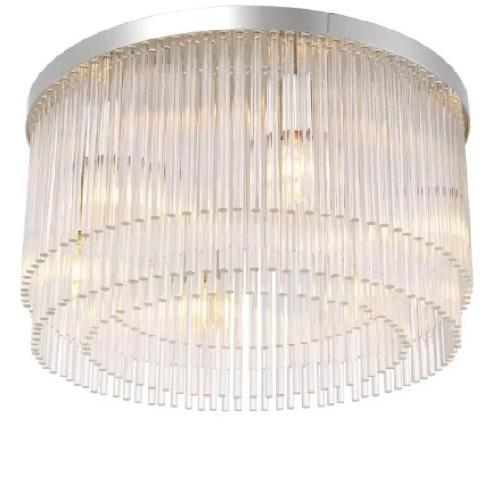 Hector Plafond Nickel/Glas 45 cm