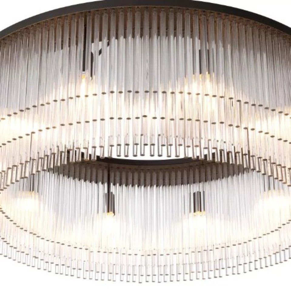 Hector L Ljuskrona Brons/Glas 90cm
