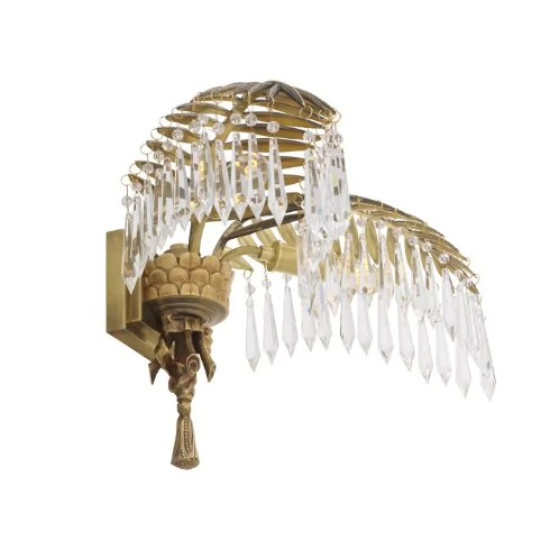 Hildebrandt Wall Lamp Brass/Glass 27cm