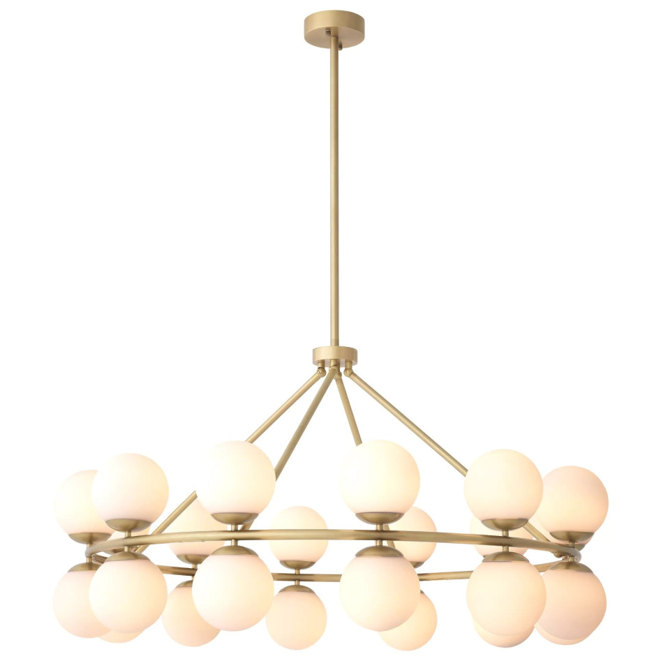 Hutchinson Chandelier Brass/Glass 115cm