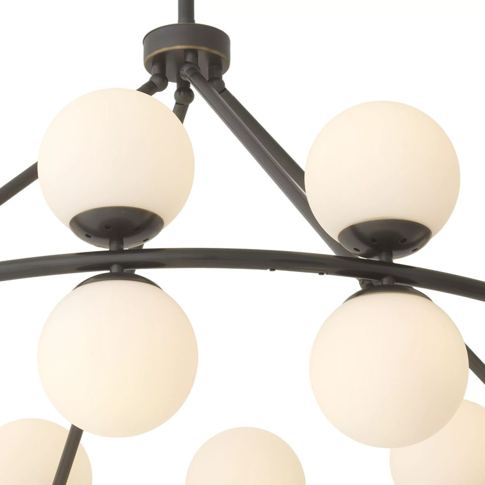 Hutchinson Chandelier Bronze/Glass 115cm