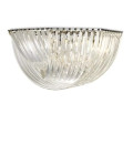 Hyères Flush Ceiling Light Nickel/Acrylic 90cm