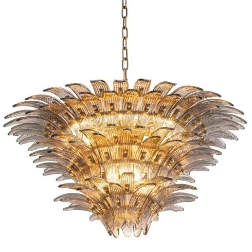 Italo Chandelier Brass/Glass 80cm