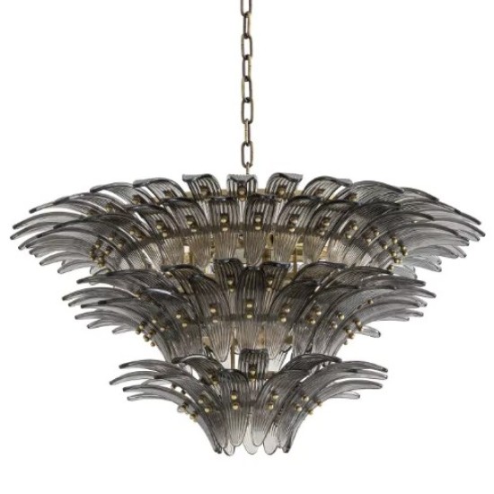 Italo Chandelier Brass/Glass 80cm