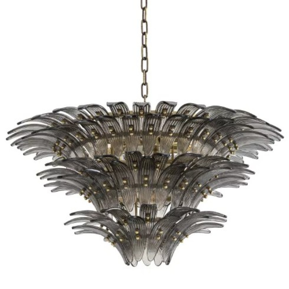 Italo Chandelier Brass/Glass 80cm