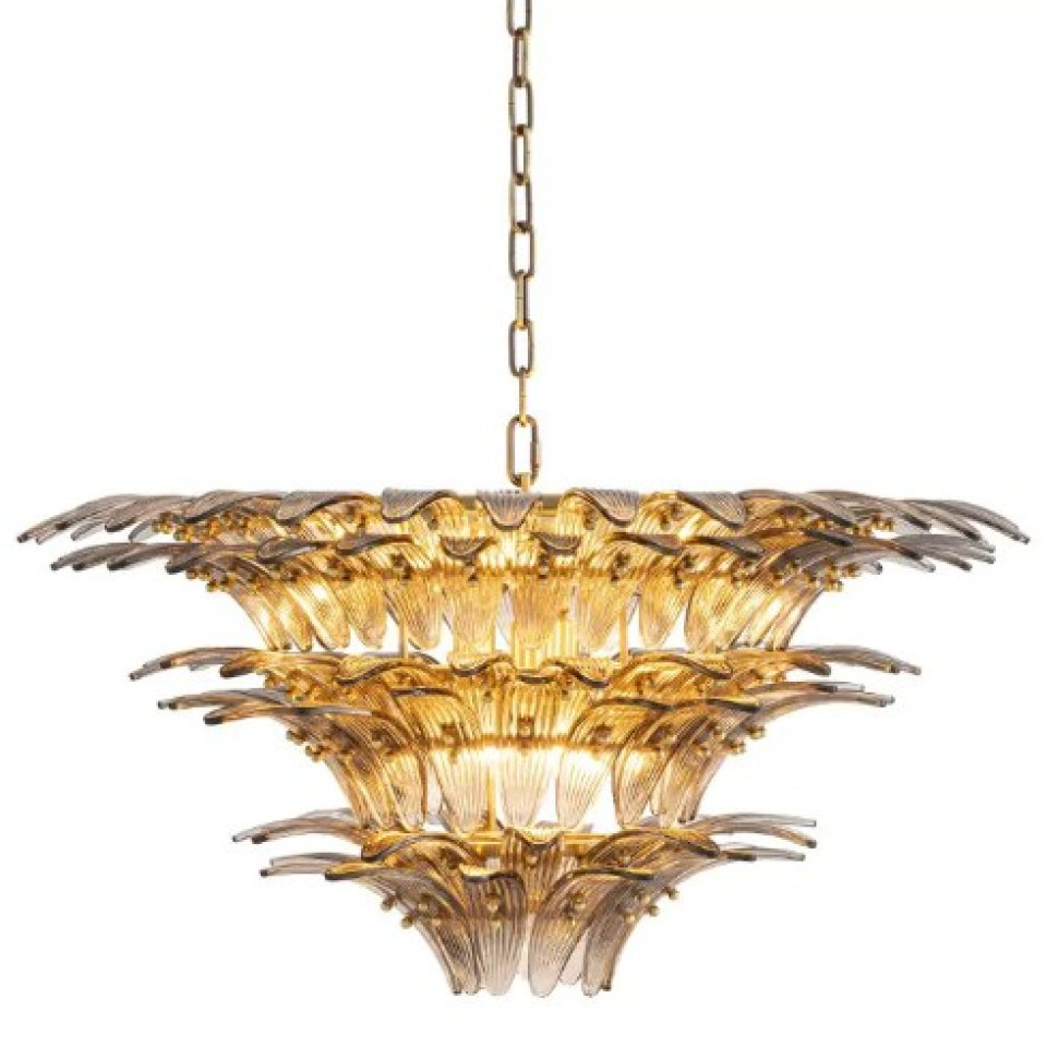 Italo Chandelier Brass/Glass 80cm