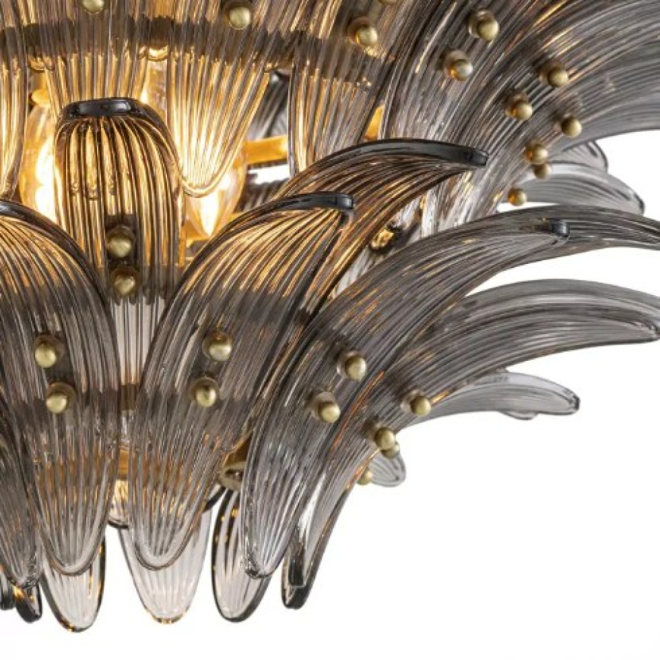Italo Chandelier Brass/Glass 80cm