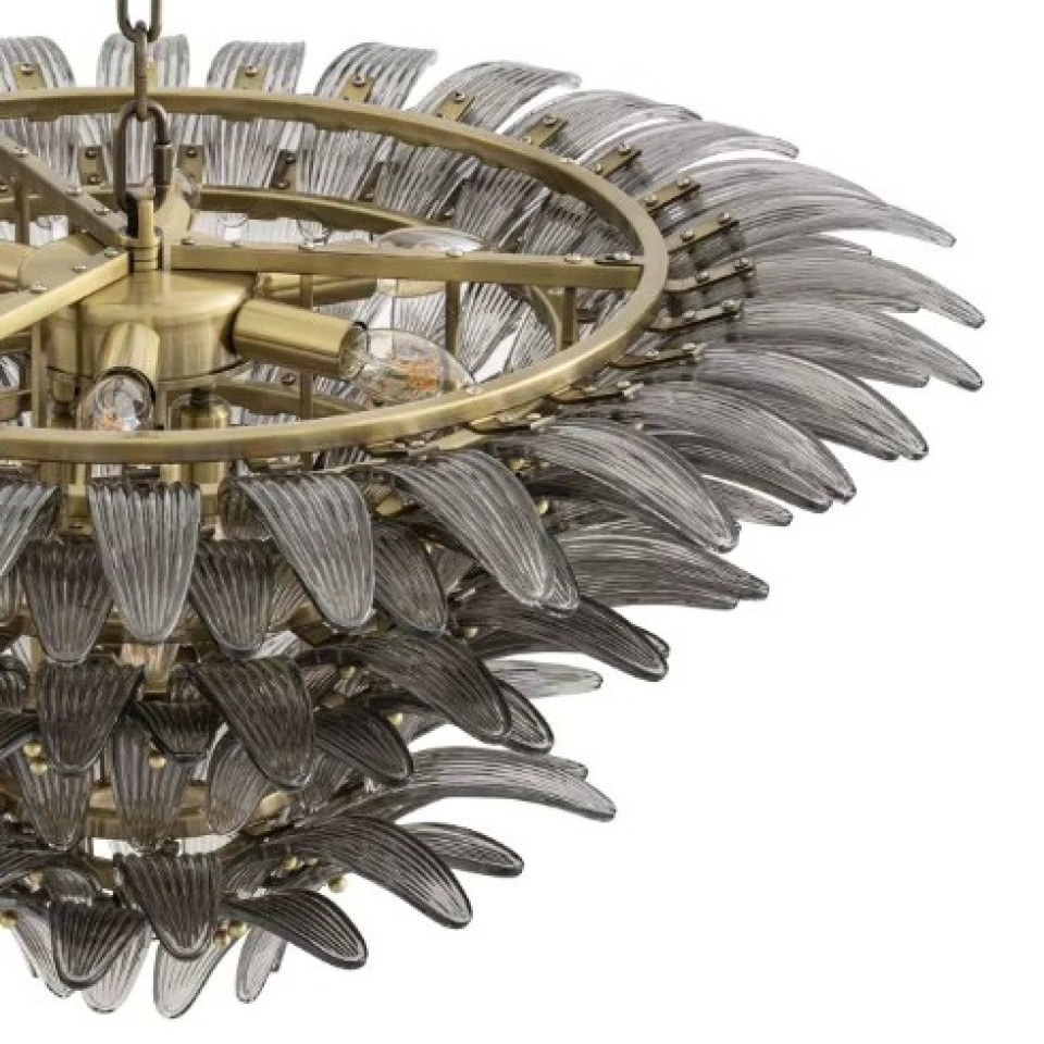 Italo Chandelier Brass/Glass 80cm