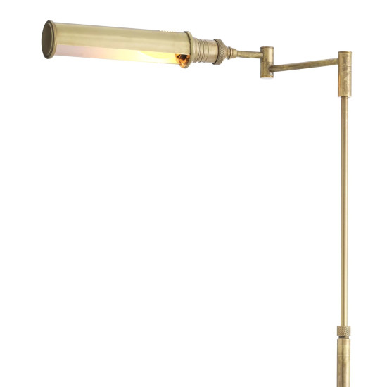 Kingston Floor Lamp Brass 136cm