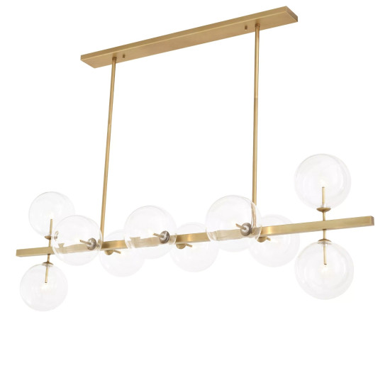 Largo Chandelier Brass/Glass 160cm