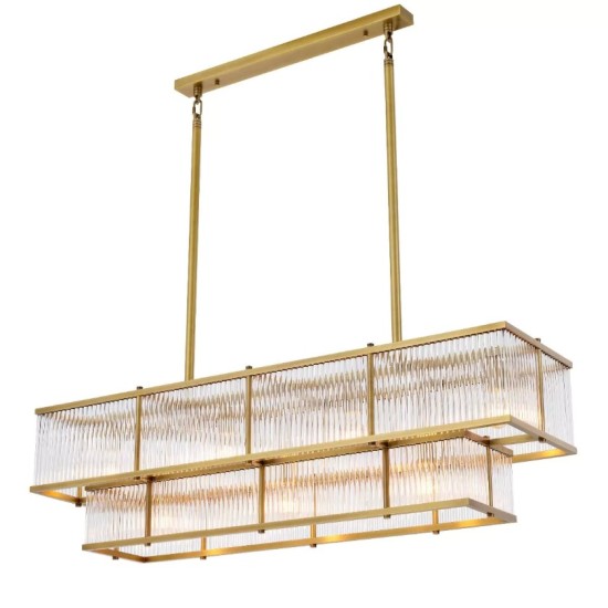 Le Marais Chandelier Brass/Glass 120cm