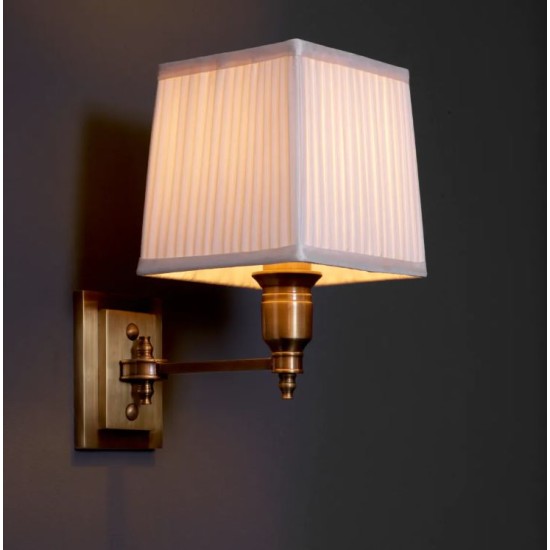Lexington vägglampa mässing/vit 27 cm