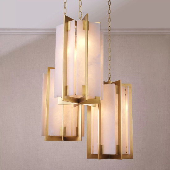 Lugano Chandelier Brass 40cm