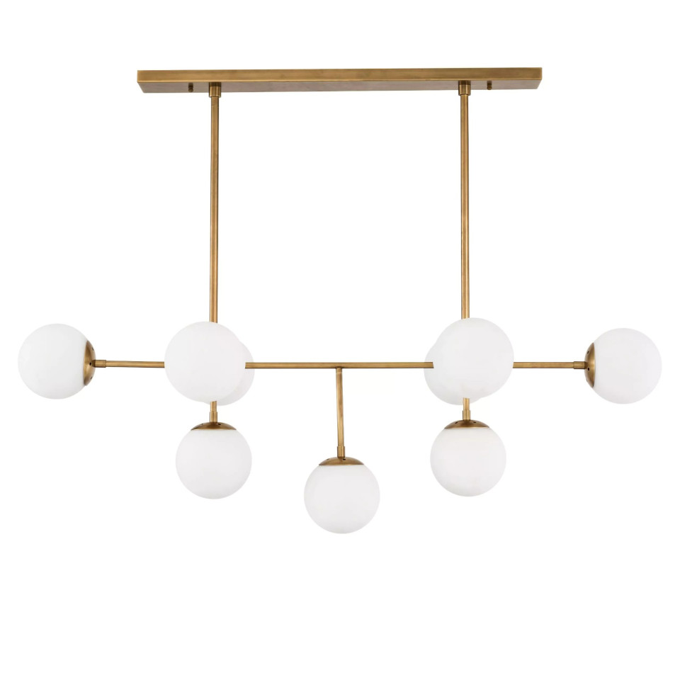 Lux Ljuskrona Mässing/Glas 130cm