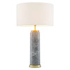 Lxry Bordslampa Grå Marmor/Off-White Skärm 75 cm