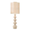 Mabel Table Lamp Travertine/Linen Mix Shade 116.5cm
