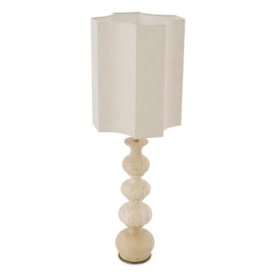 Mabel Bordslampa Travertin/Linne Mix Skärm 116,5 cm