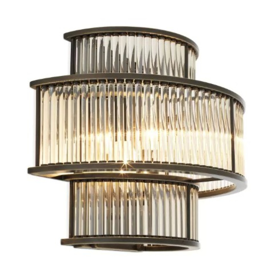 Mancini Vägglampa Brons/Glas 28cm