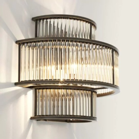 Mancini Wall Lamp Bronze/Glass 28cm