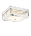 Marly Flush Ceiling Light Nickel/Glass 40.5cm