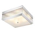 Marly Flush Ceiling Light Nickel/Glass 40.5cm