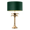 Mediterraneo Bordslampa Mässing/Grön sammetsskärm 76 cm