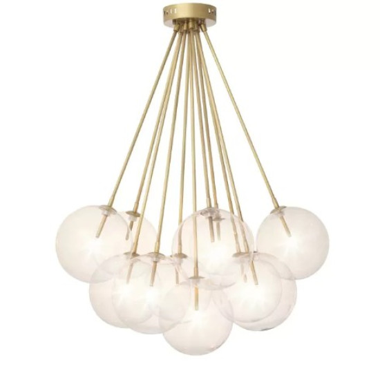 Molecule Taklampa Mässing/Glas 66 cm