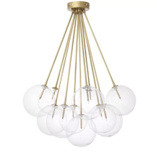 Molecule Taklampa Mässing/Glas 66 cm