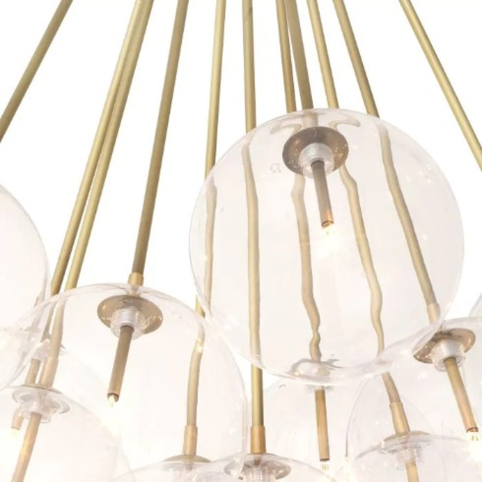 Molecule Ceiling Light Brass/Glass 66cm