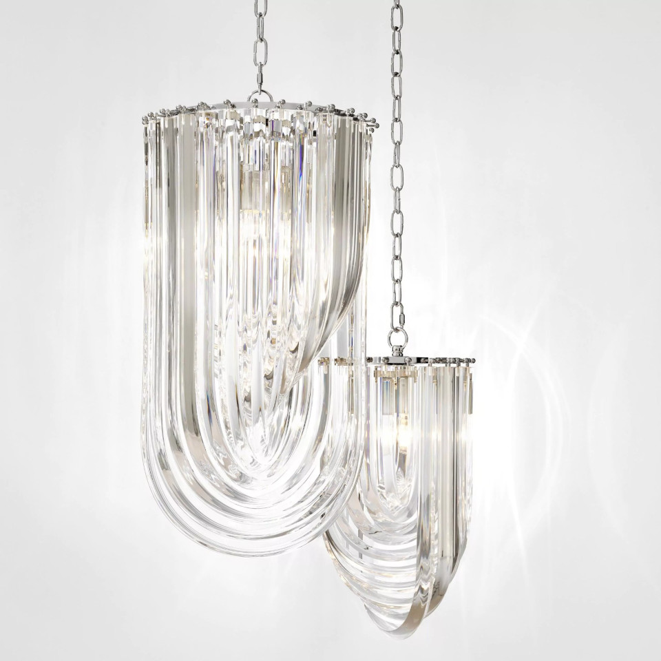 Murano Chandelier Nickel 25cm