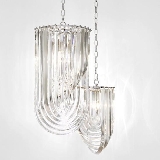 Murano Chandelier Nickel 35cm