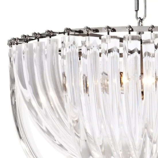 Murano Chandelier Nickel 50cm